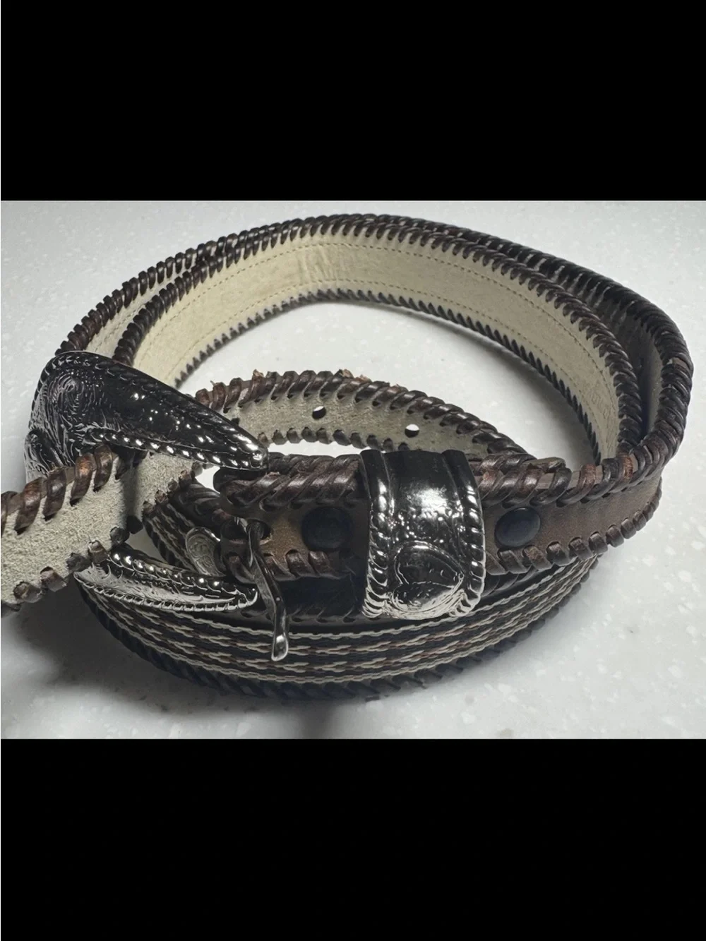 Wrangler Genuine Leather, Vintage, western belt women New With Tag 2x and small